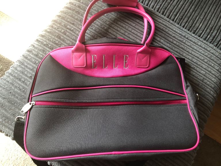 ELLE Pink and Grey Weekend bag