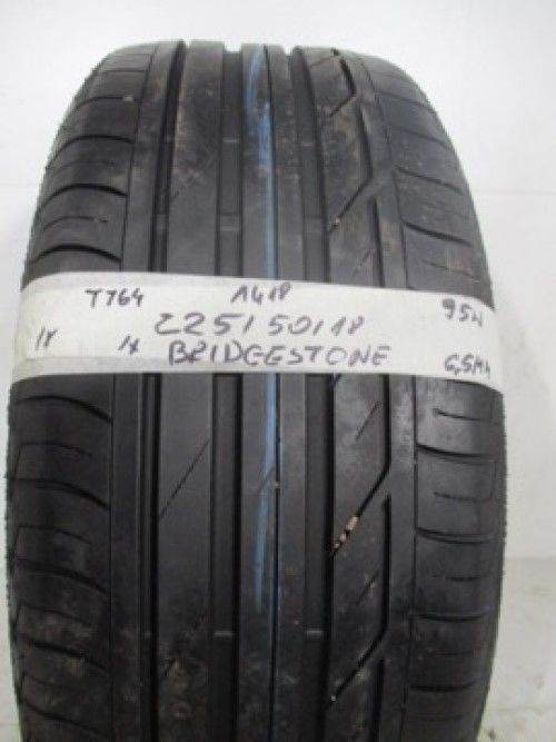 T764 1X 225/50/18 95W  BRIDGESTONE TURANZA T001 1X6.5MMTREAD DOT 1418 1XPUNCTURE REPAIRS