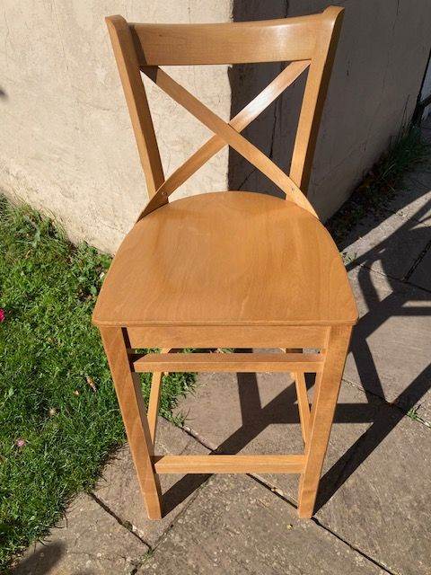 Two Quality Second-Hand Wooden Kitchen Bar/Counter Stools- Good Condition