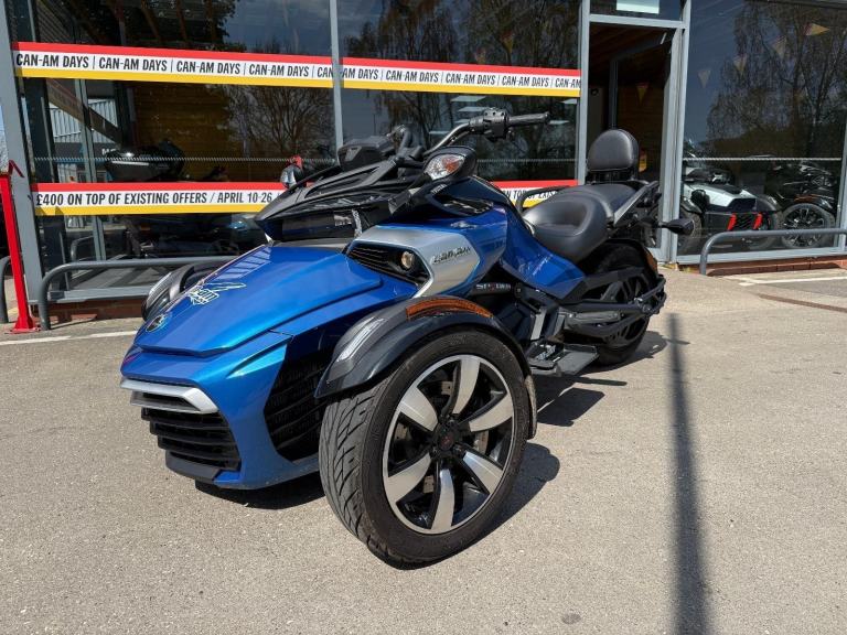 66 Plate Can-Am Spyder F3s 1330 6 speed semi automatic trike in Blue Metallic