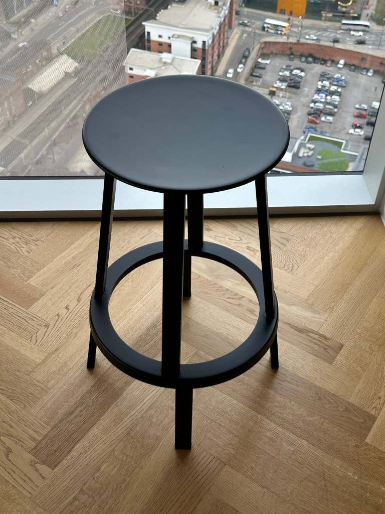 Metal black bar stools (3 available)