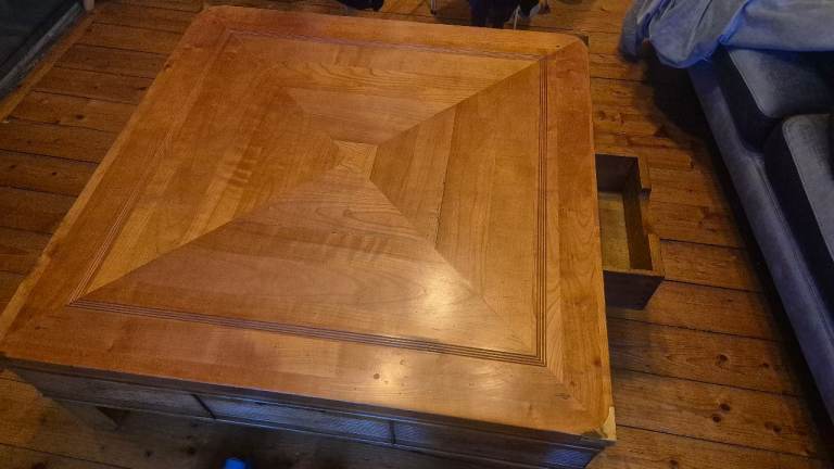 Cherry wood coffee table