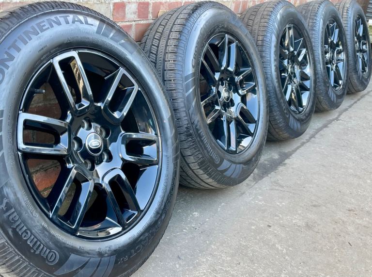 5x Genuine Land Rover Defender 19” Gloss Black Alloy Wheels Tyres 255/65/19 Discovery 3 4 L319 L663