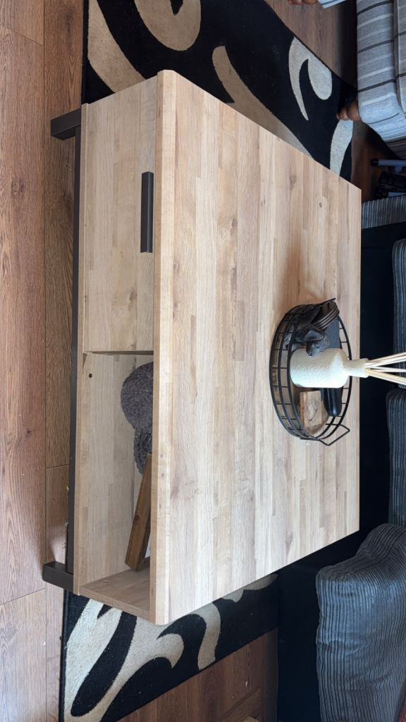 Next Bronx Light Oak Storage Coffee Table With 2 Draws