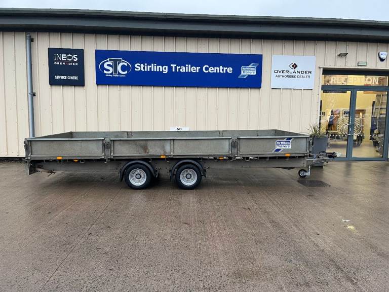 IFOR WILLIAMS FLATBED TRAILER LM187 18FT X 7'6 FT WITH DROPSIDES FULLY SERVICED