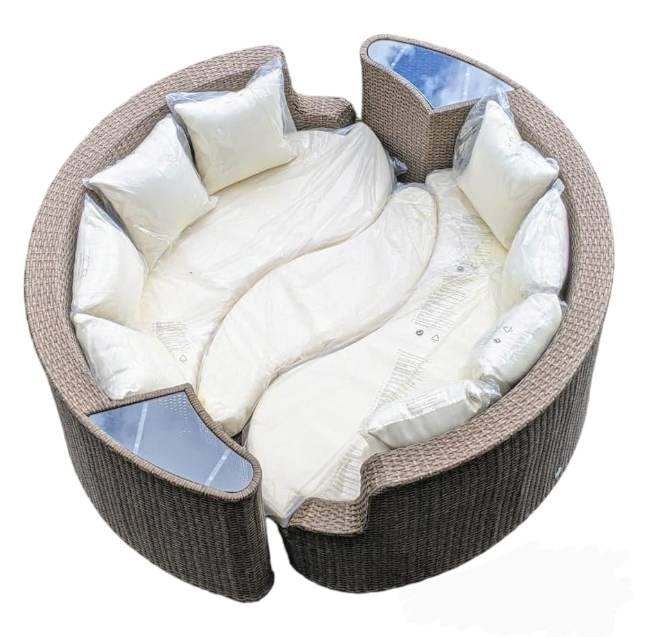 image for Rattan Furniture sofa set lounge day bed 
