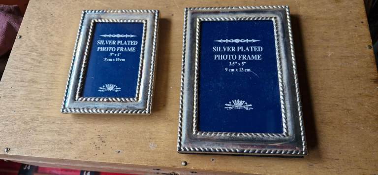 Silver plated picture photo frames