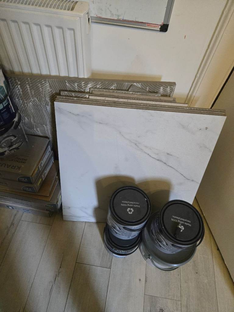 New Ceramic Floor/Wall Tiles – White Marble Effect