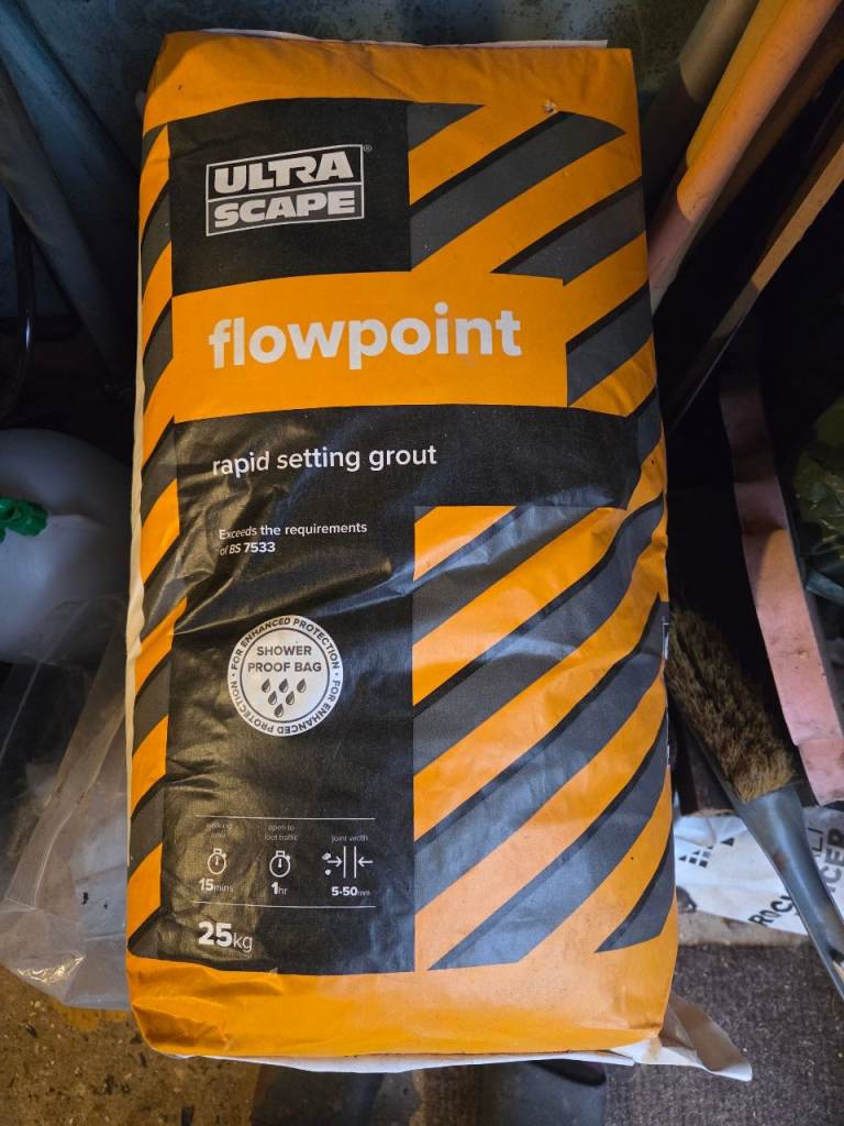 Ultra Scape Flowpoint Rapid Setting External Grout 25kg - Natural Grey 4 bags