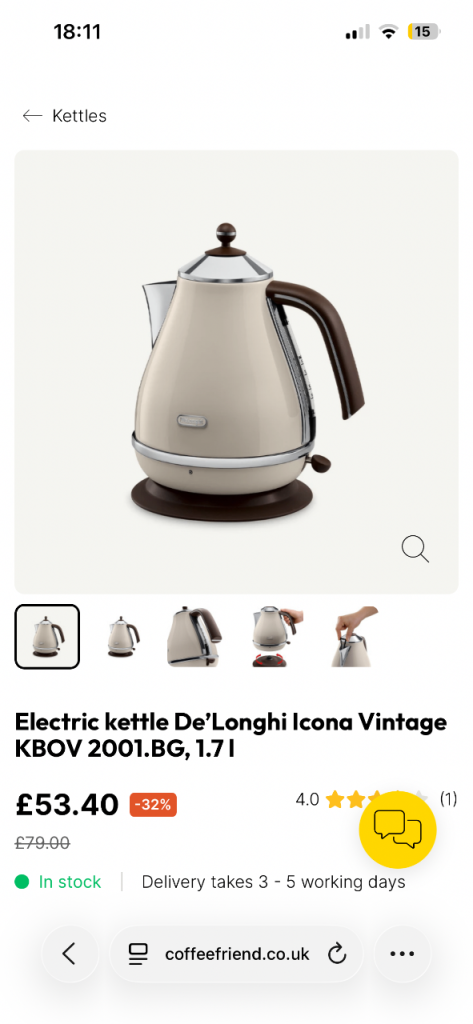 DeLonghi vintage kettle 