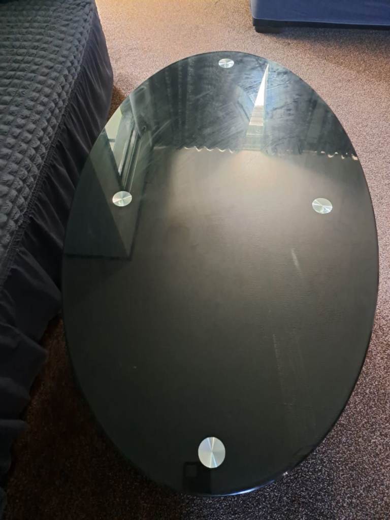 Glass coffee table