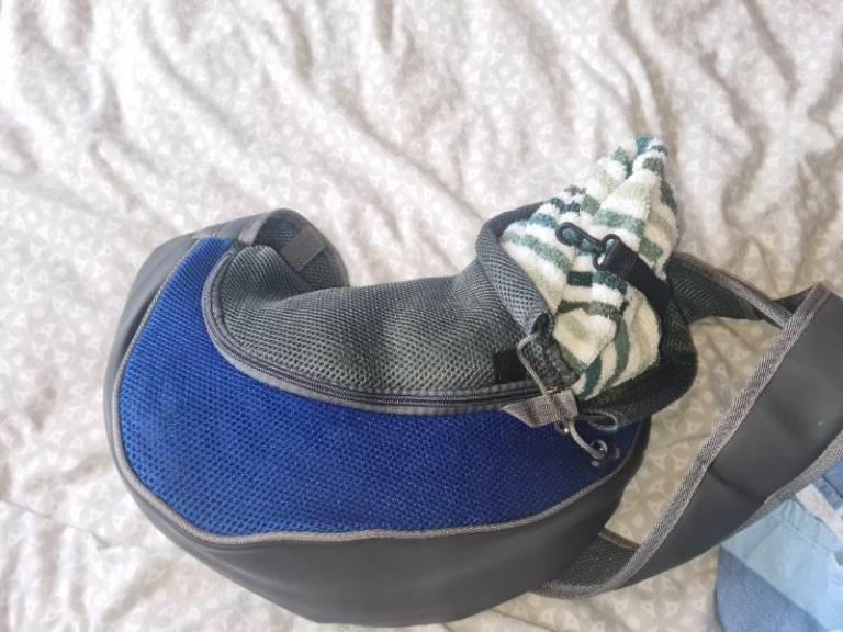 Small Dog Cat Rabbit carrier shoulder bag with clip retainer