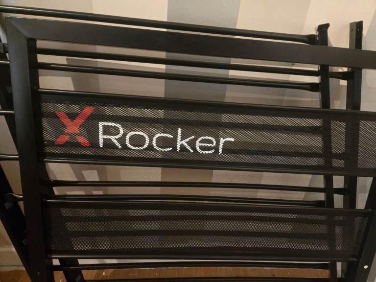 X Rocker Gaming Bed - Black Metal Frame, Good Condition