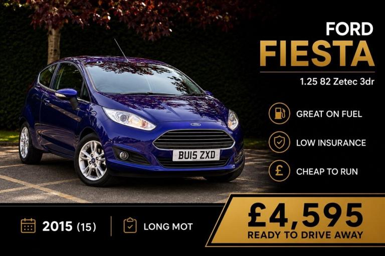 2015 Ford Fiesta 1.25 82 Zetec 3dr Hatchback Petrol Manual