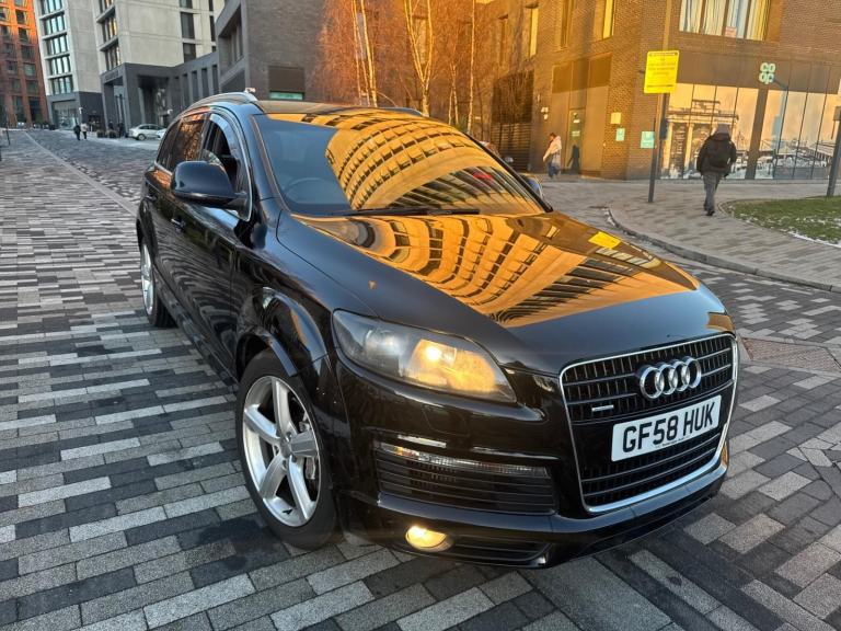 2008 AUDI Q7 3.0 TDI QUATTRO S LINE  TIPTRONIC AUTO DIESEL 7 SEATER 5dr BLACK