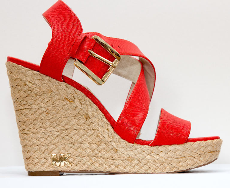 Michael Kors Giovanna Wedge Sandals Red (Mandarin) Size: 6M