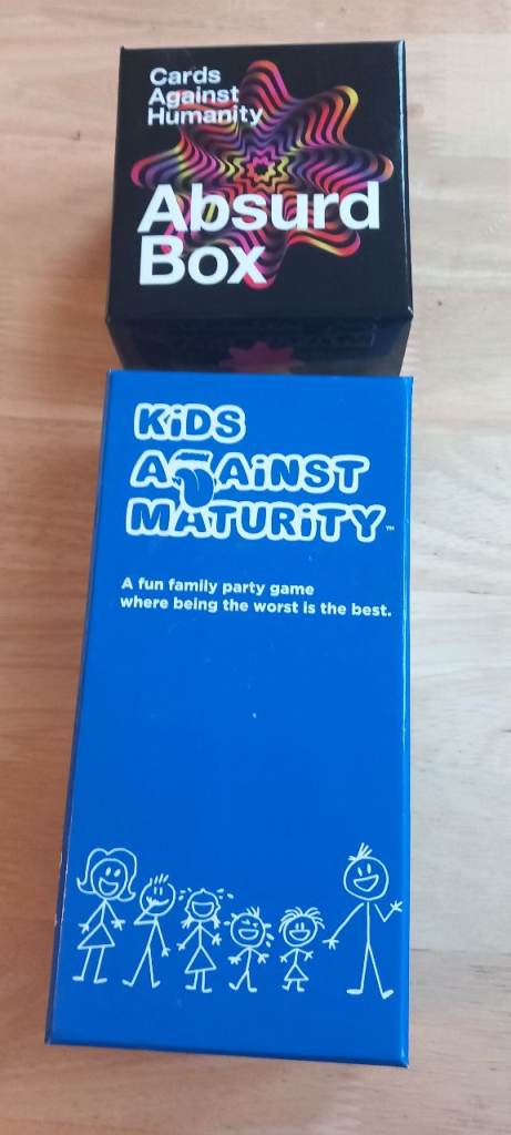 Cards Against Humanity Absurd Box & Kids Against Maturity Game