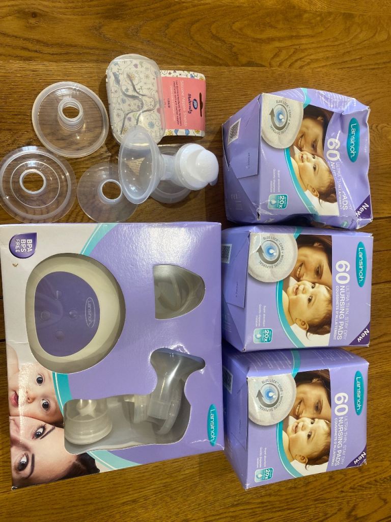 Lansinoh Single Breast pump kit & accessories 