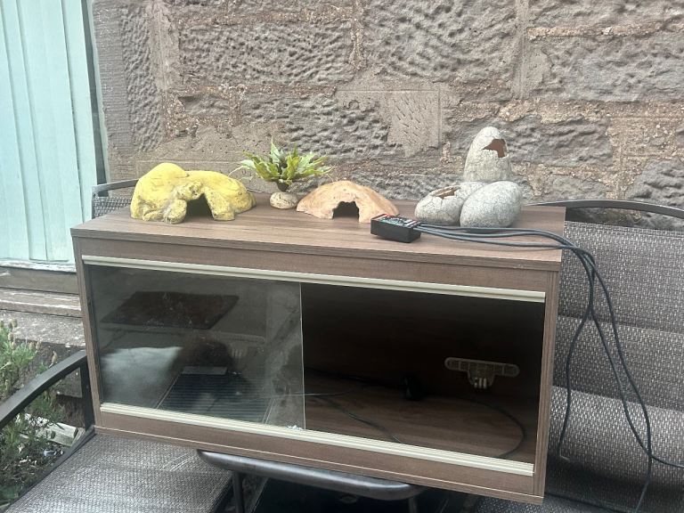 Snake vivarium with accessories