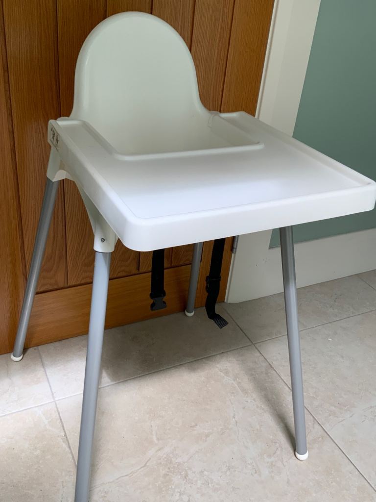 Hard ivory plastic easy clean baby high chair