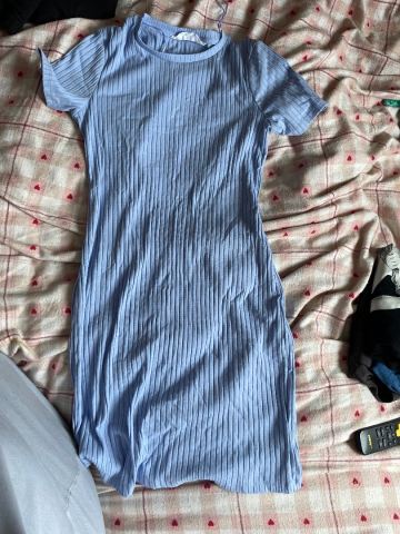 primark ribbed dress Women's Navy Ribbed Bodycon Mini T-Shirt Dress
