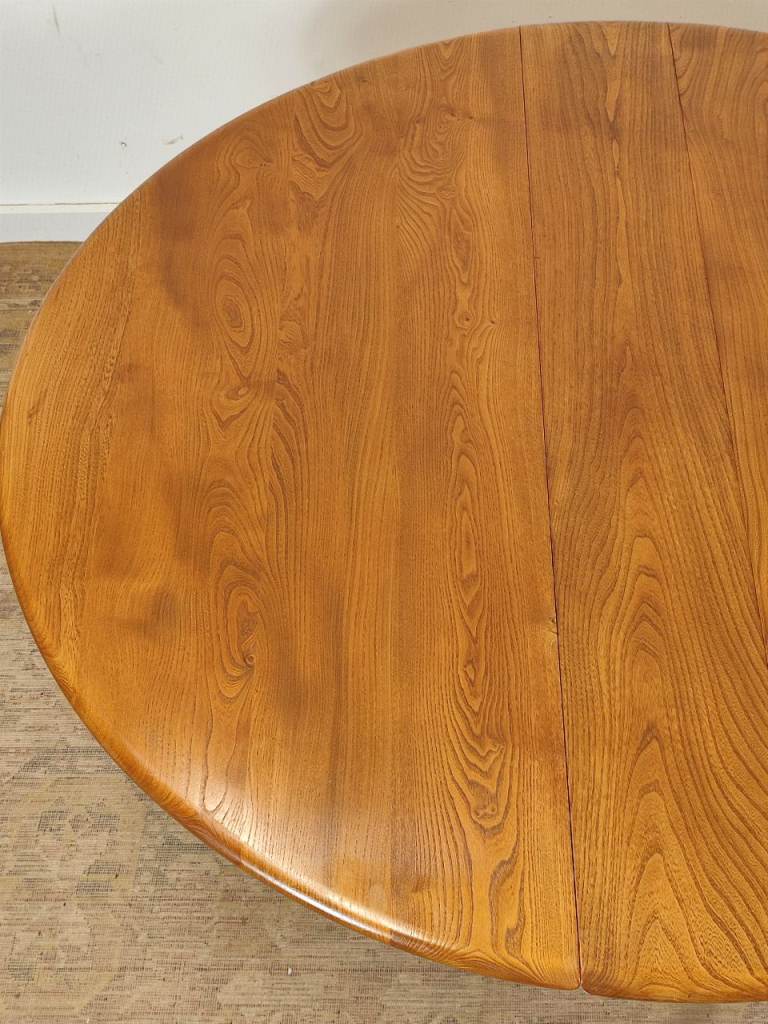 Vintage Ercol Dining Table Mid Century Drop leaf Gateleg Elm And Beech Del Avai