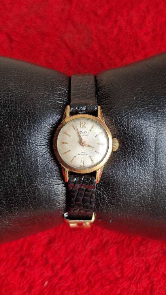 Vintage Technos 17 Jewels Incabloc Manual Wind Swiss Watch