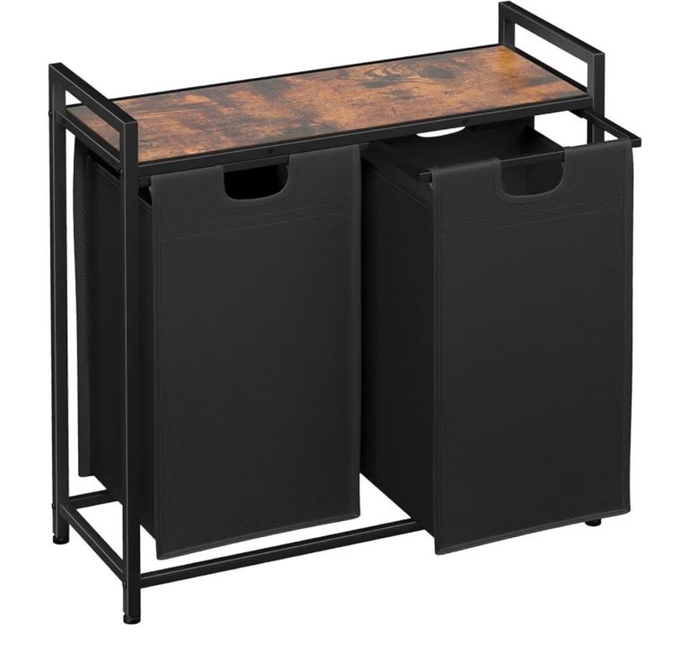 Large Laundry Hamper Sorter with 2 Removable & Pull-Out Sorting Bags