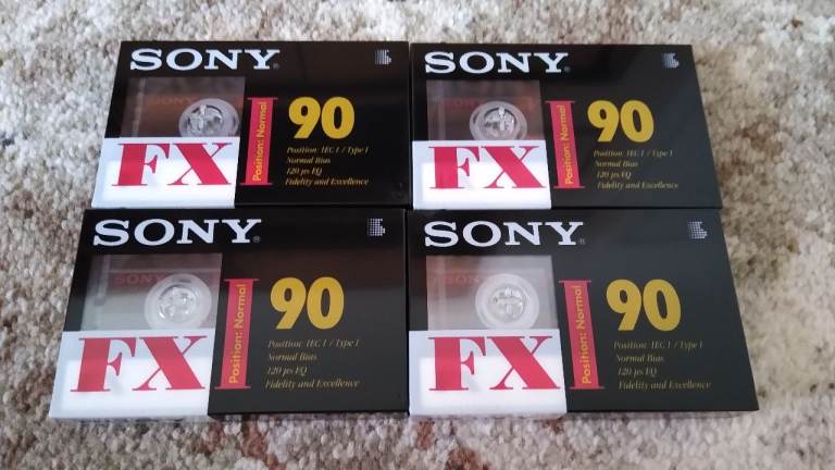 Sony FX 90 Blank Audio Cassettes - Pack of 4