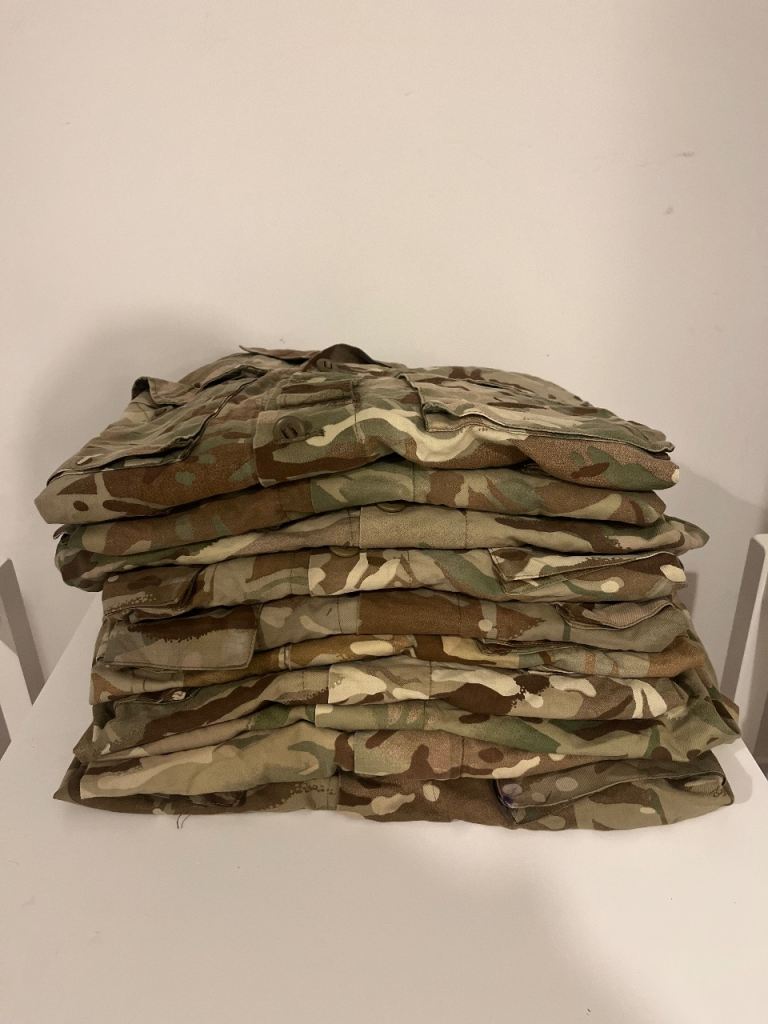 Mixed sizes Army RAF Navy MTP camouflage barrack shirts. Mixed sizes