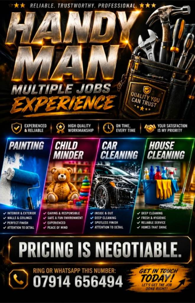 Handyman One Person. Multiple Skills. Quality you can trust.