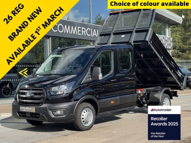  Ford Transit TDCI 165ps 350 7 Seat Double Cab 1-Way Tipper DRW With Air Con & 12 Screen Tipper D...