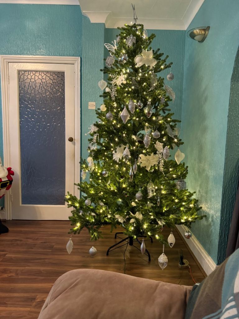 Christmas tree with lights 