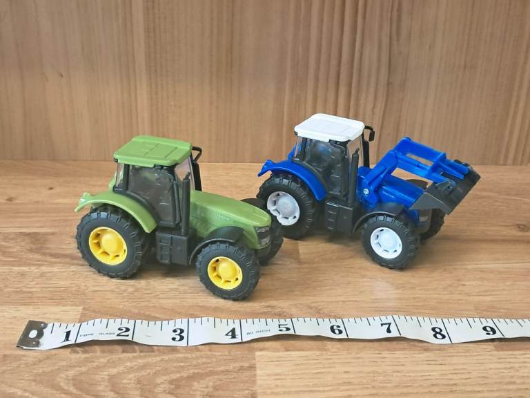 2X Blue and Green Teamsterz Country Life  tractor toys