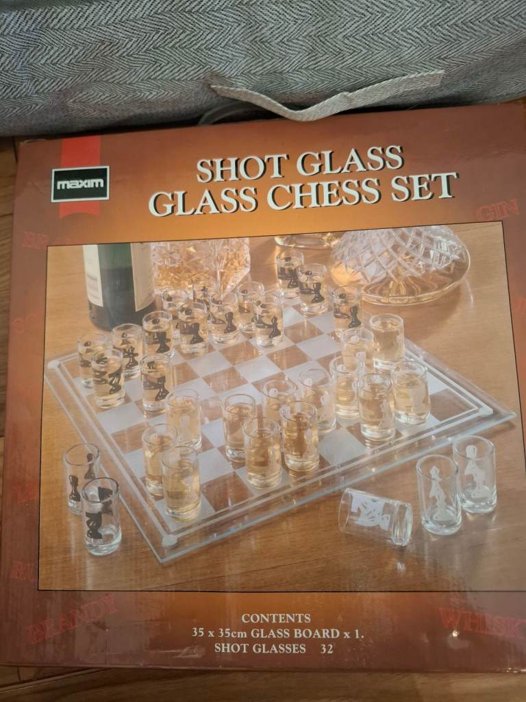 Shot Glass,  Glass Chess Set
