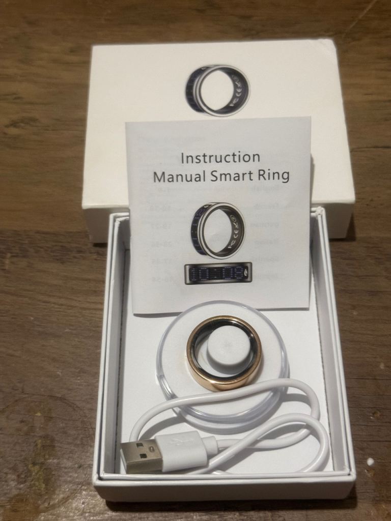 New Smart Ring with Charger and Manual