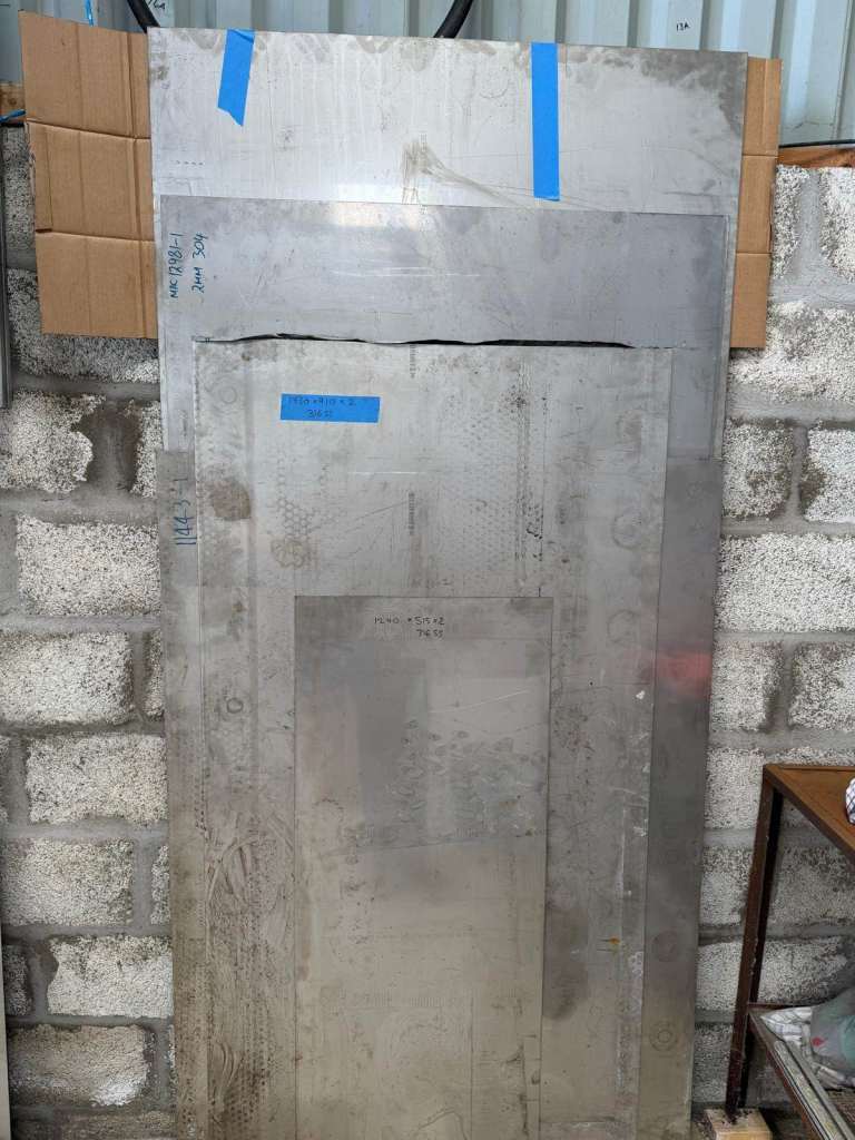 Stainless, aluminium and plastic sheeting