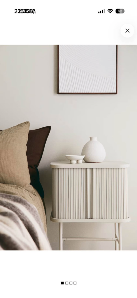 Bed side table  JALOUSIE-DOOR BEDSIDE TABLE H&M Home