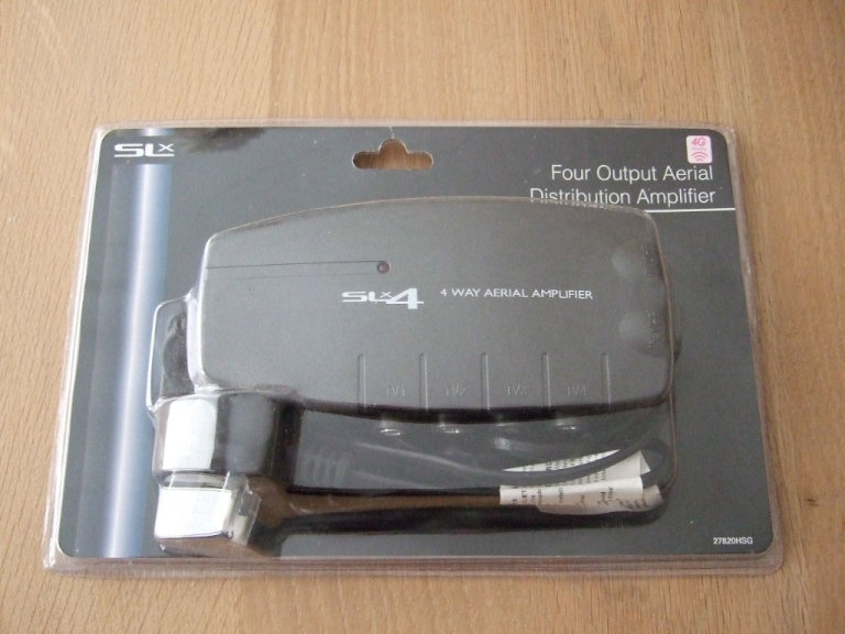 TV Aerial 4 Way Signal Booster Amplifier