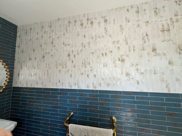 Cool Ash Grey Brick Effect Matt Ceramic Wall Tiles - NEW