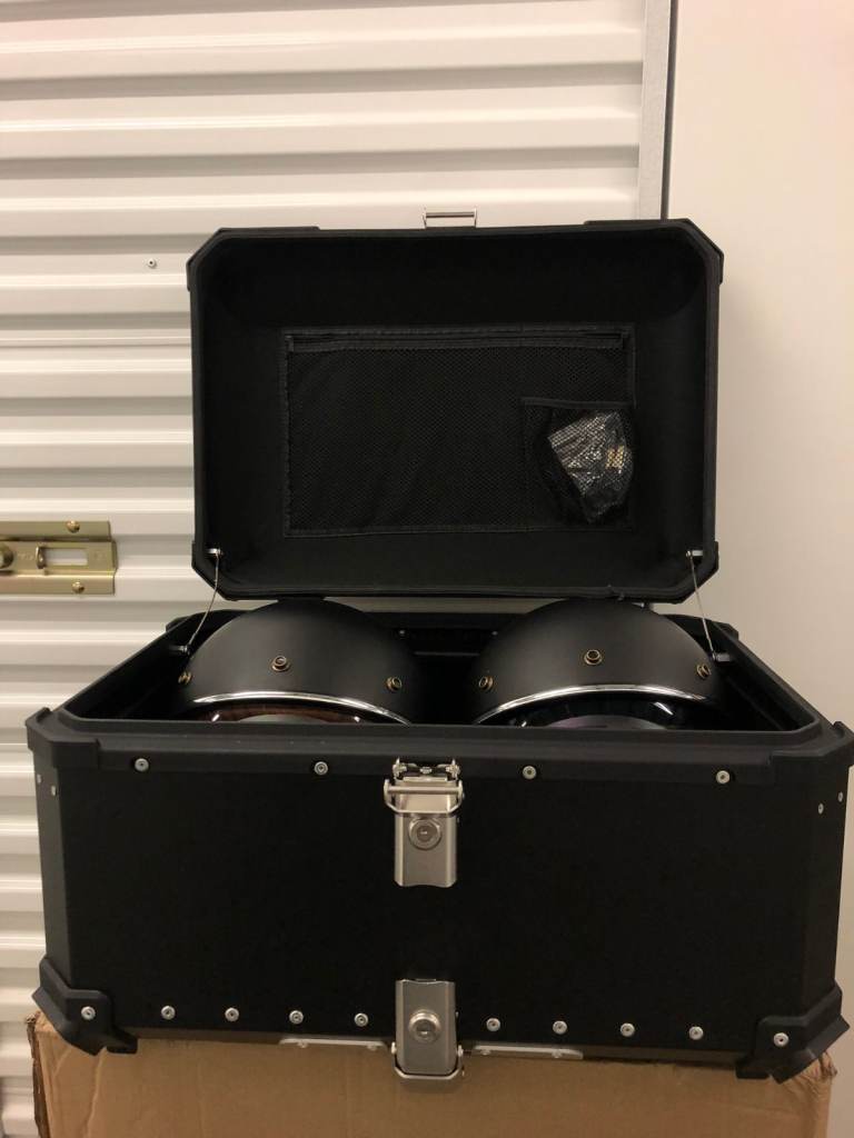 Motorcycle Top Box , Aluminium ,65lt Brand new, Black colour