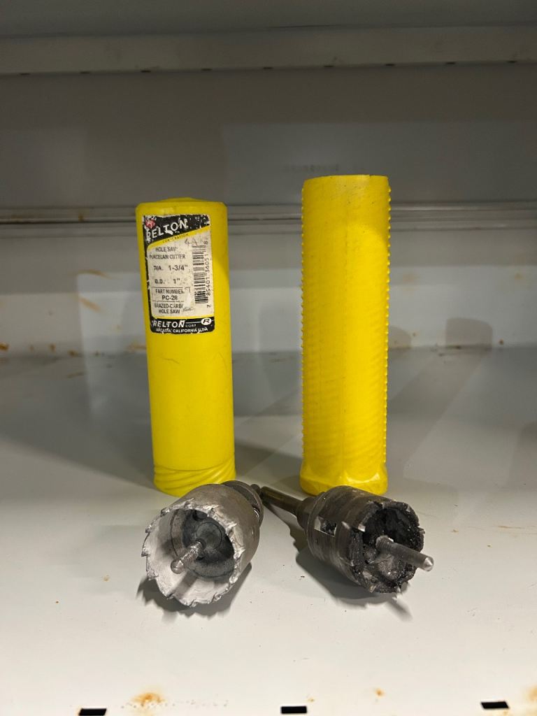 A range of Relton porcelain hole cutters & hole saws available