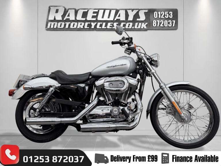 HARLEY-DAVIDSON SPORTSTER XL1200C CUSTOM, 2003 53 PLATE, 8111 MILES, SILVER