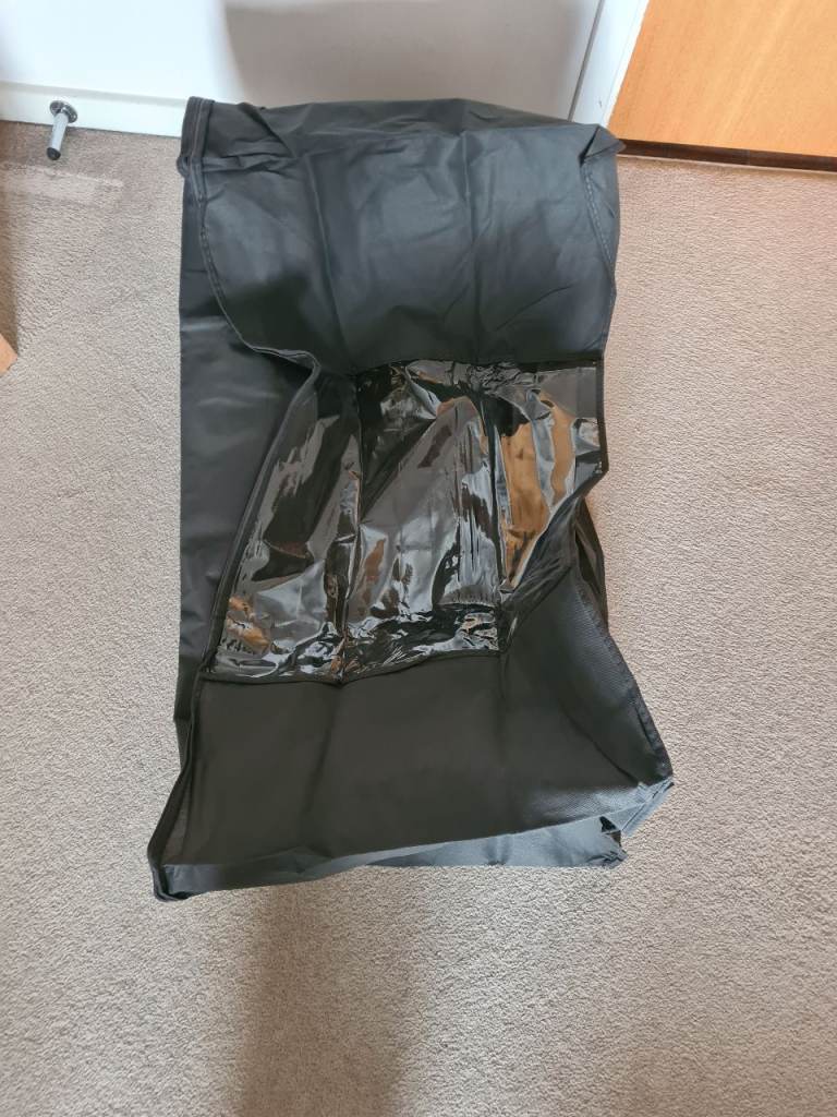 Two black protective storage bags