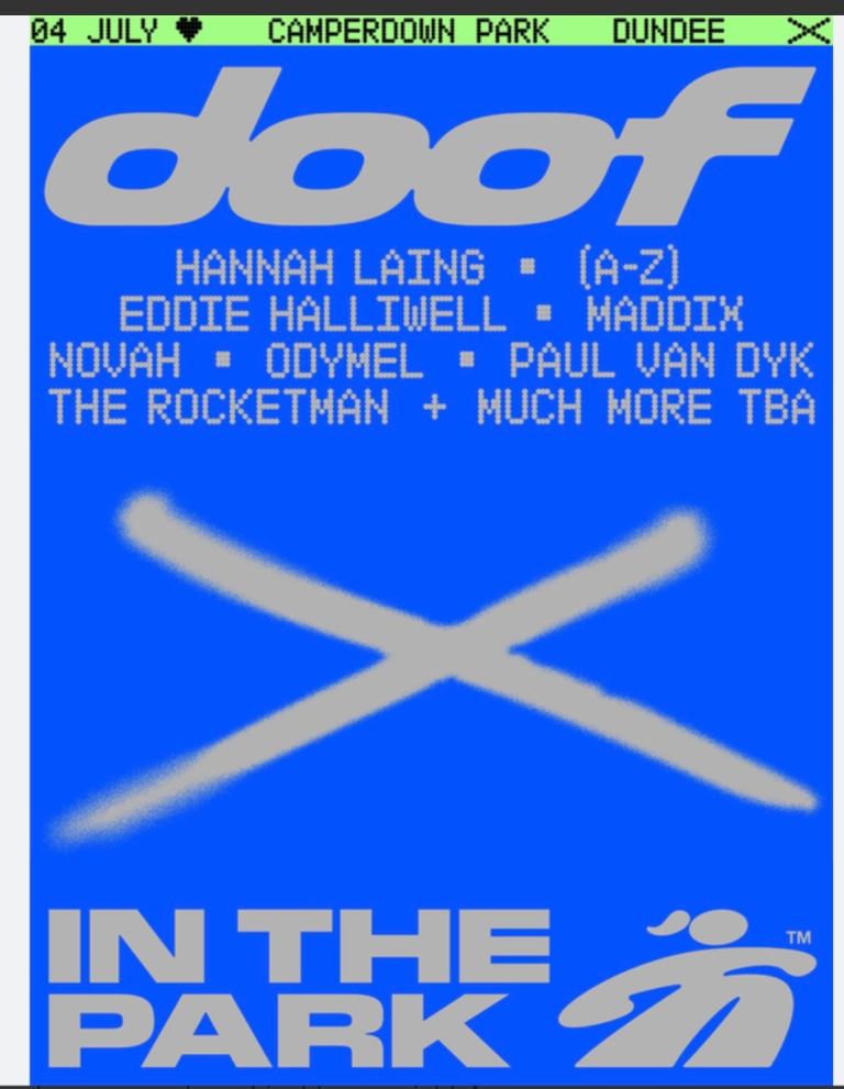 Doof in the Park Dundee Music Festival Ticket