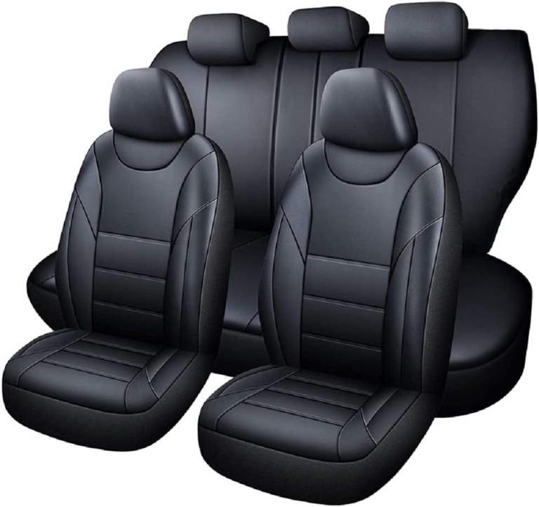 Black PU Leather Full Set Car Seat Covers For Hyundai