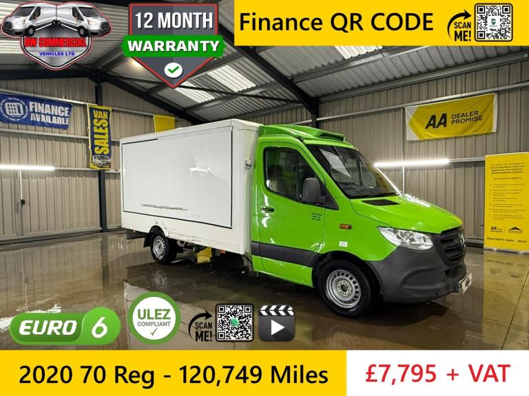 2020 70 Reg Mercedes Benz Sprinter Eu6 314 CDI Fridge Freezer + VAT