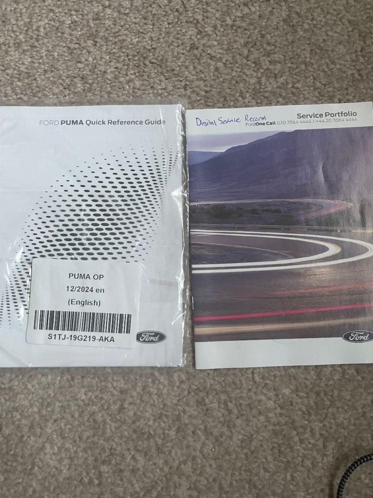 Ford Puma 2024 onwards  Quick Reference Guide & Service Portfolio – New