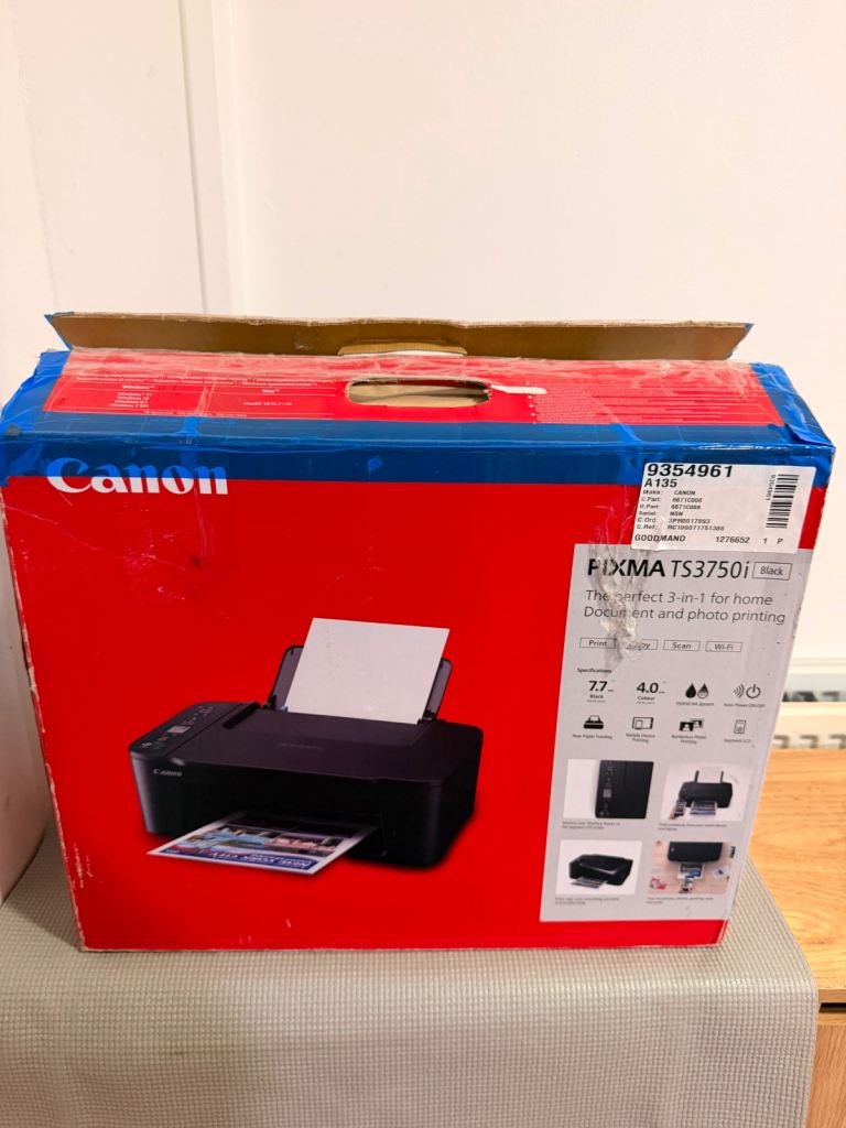 Canon PIXMA TS3750i Printer – Brand New, Still Boxed