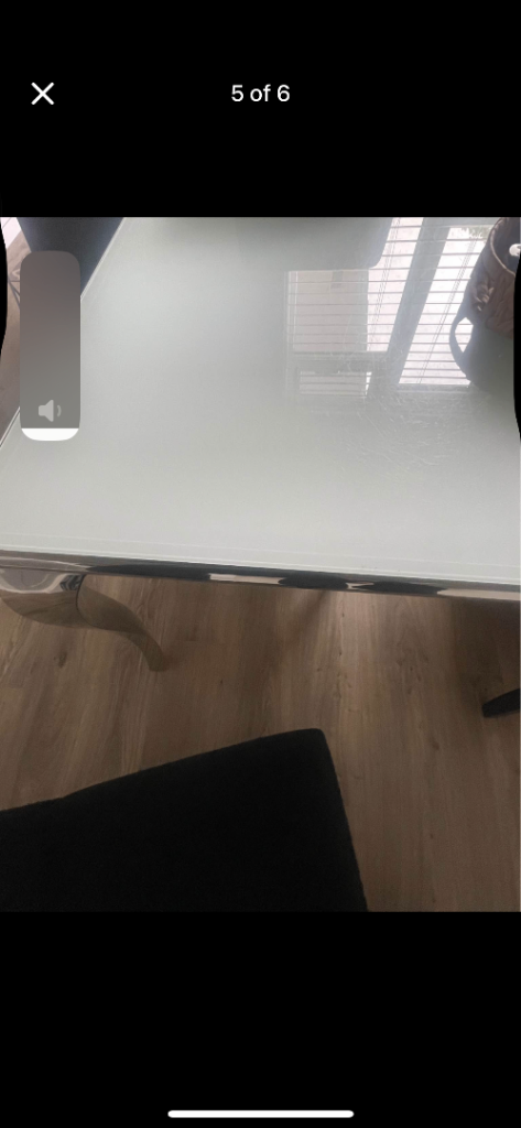 Louis glass dining table 